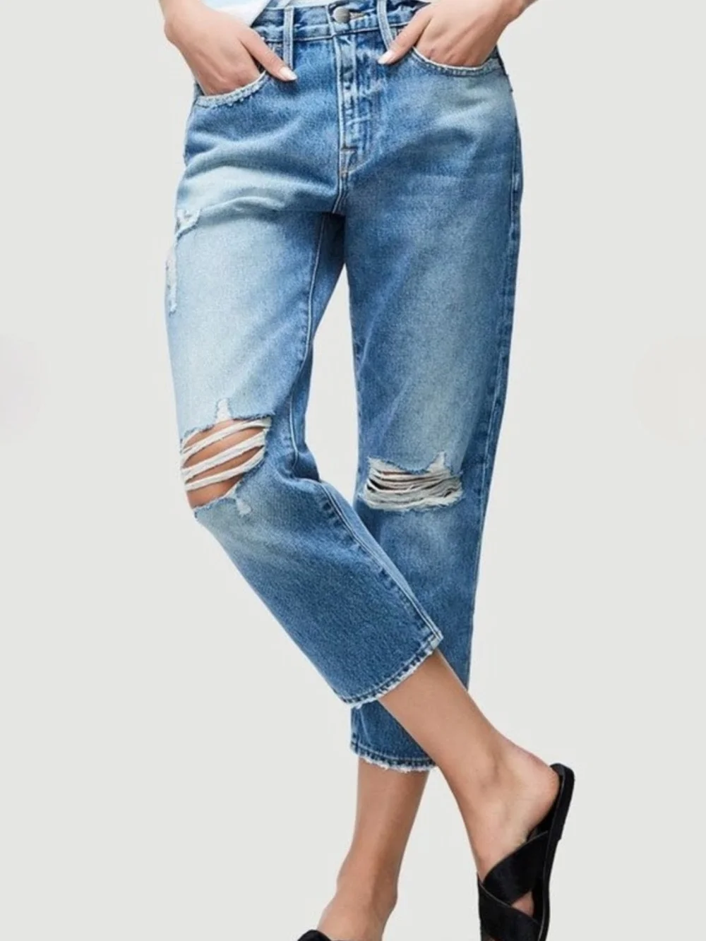 Frame Le Stevie Crop Jean in Deane - Size 23 - Picture 1 of 13